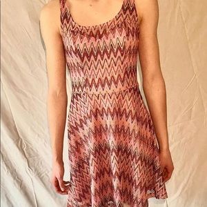 Candie’s | Chevron keyhole Skater Dress-size S